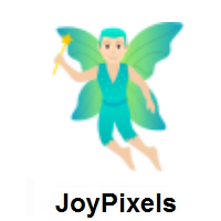 Man Fairy: Light Skin Tone on JoyPixels