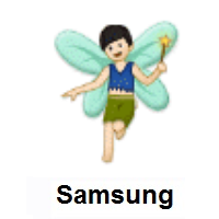 Man Fairy: Light Skin Tone on Samsung