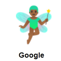 Man Fairy: Medium-Dark Skin Tone on Google Android