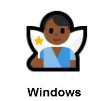 Man Fairy: Medium-Dark Skin Tone on Microsoft Windows