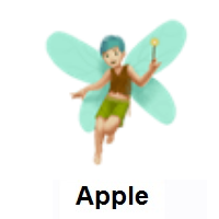 Man Fairy: Medium-Light Skin Tone on Apple iOS