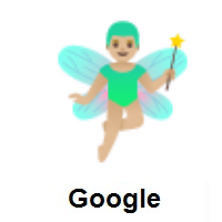 Man Fairy: Medium-Light Skin Tone on Google Android