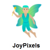 Man Fairy: Medium-Light Skin Tone on JoyPixels