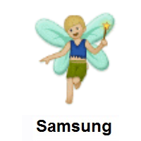 Man Fairy: Medium-Light Skin Tone on Samsung
