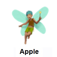 Man Fairy: Medium Skin Tone on Apple iOS