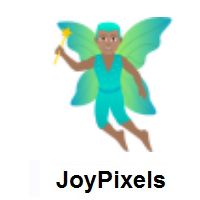Man Fairy: Medium Skin Tone on JoyPixels