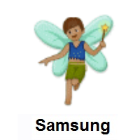 Man Fairy: Medium Skin Tone on Samsung
