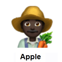 Man Farmer: Dark Skin Tone on Apple iOS
