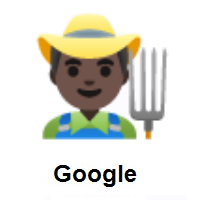 Man Farmer: Dark Skin Tone on Google Android