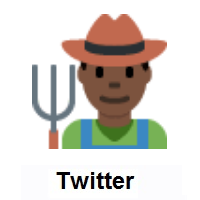 Man Farmer: Dark Skin Tone on Twitter Twemoji
