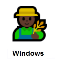 Man Farmer: Dark Skin Tone on Microsoft Windows