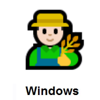 Man Farmer: Light Skin Tone on Microsoft Windows