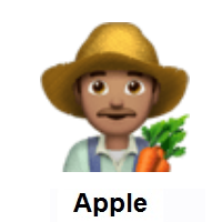 Man Farmer: Medium Skin Tone on Apple iOS