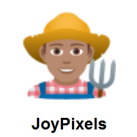 Man Farmer: Medium Skin Tone on JoyPixels