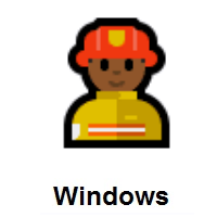 Man Firefighter: Medium-Dark Skin Tone on Microsoft Windows