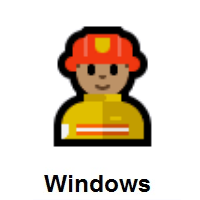 Man Firefighter: Medium Skin Tone on Microsoft Windows