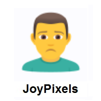 Man Frowning on JoyPixels