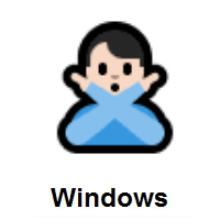 Man Gesturing NO: Light Skin Tone on Microsoft Windows