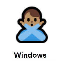 Man Gesturing NO: Medium Skin Tone on Microsoft Windows