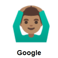 Man Gesturing OK: Medium Skin Tone on Google Android