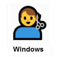 Man Getting Haircut on Microsoft Windows