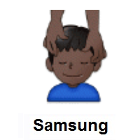 Man Getting Massage: Dark Skin Tone on Samsung