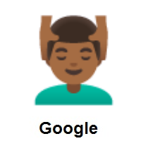 Man Getting Massage: Medium-Dark Skin Tone on Google Android