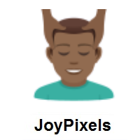 Man Getting Massage: Medium-Dark Skin Tone on JoyPixels