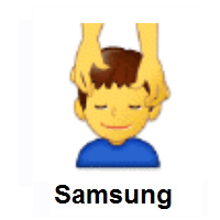 Man Getting Massage on Samsung