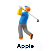 Man Golfing on Apple iOS