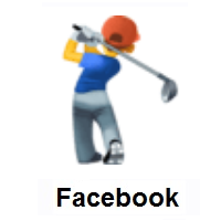 Man Golfing on Facebook