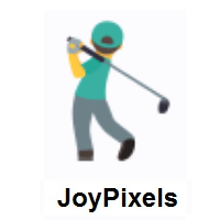 Man Golfing on JoyPixels