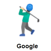 Man Golfing: Light Skin Tone on Google Android