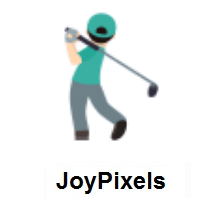 Man Golfing: Light Skin Tone on JoyPixels
