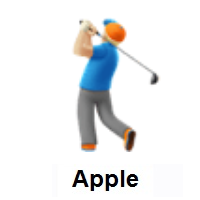 Man Golfing: Medium-Light Skin Tone on Apple iOS