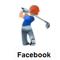Man Golfing: Medium-Light Skin Tone on Facebook