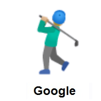 Man Golfing: Medium-Light Skin Tone on Google Android