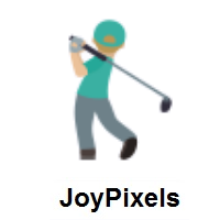 Man Golfing: Medium-Light Skin Tone on JoyPixels