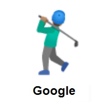 Man Golfing: Medium Skin Tone on Google Android