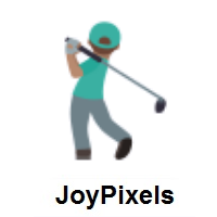Man Golfing: Medium Skin Tone on JoyPixels