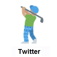 Man Golfing: Medium Skin Tone on Twitter Twemoji