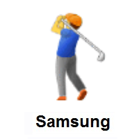 Man Golfing on Samsung
