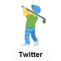 Man Golfing on Twitter Twemoji