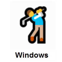 Man Golfing on Microsoft Windows