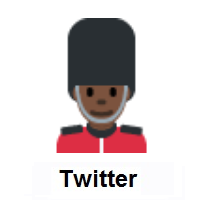 Man Guard: Dark Skin Tone on Twitter Twemoji