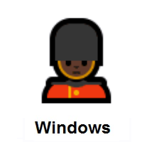 Man Guard: Dark Skin Tone on Microsoft Windows