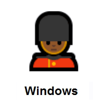 Man Guard: Medium-Dark Skin Tone on Microsoft Windows