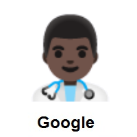 Man Health Worker: Dark Skin Tone on Google Android