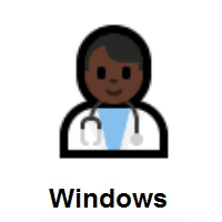 Man Health Worker: Dark Skin Tone on Microsoft Windows