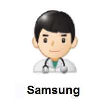 Man Health Worker: Light Skin Tone on Samsung